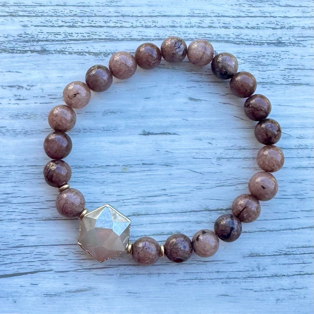 Elegant Brown Beaded Bracelet